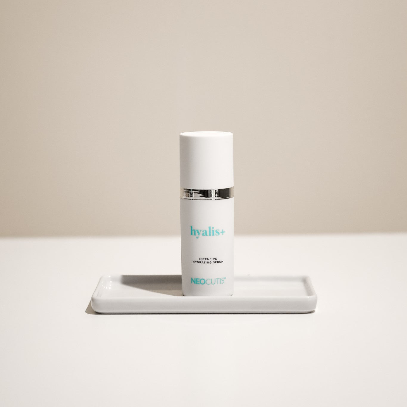 Hyalis+ Hydrating Serum from Neocutis on a tray