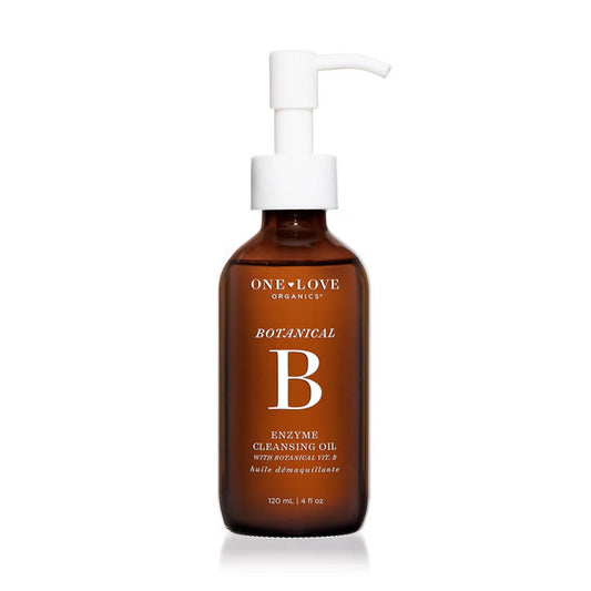 One Love Organics Botanical B Enzyme Cleansing Oil pump bottle