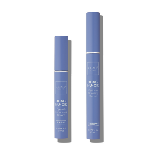 A photo of the Obagi Eyelash Enhancing Serum and Eyebrow Boosting Serum set.